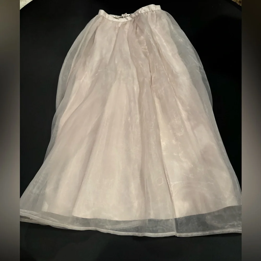 LC Lauren Conrad Runway Blush Tulle Midi Skirt 12 NWT Romantic - Picture 2 of 7